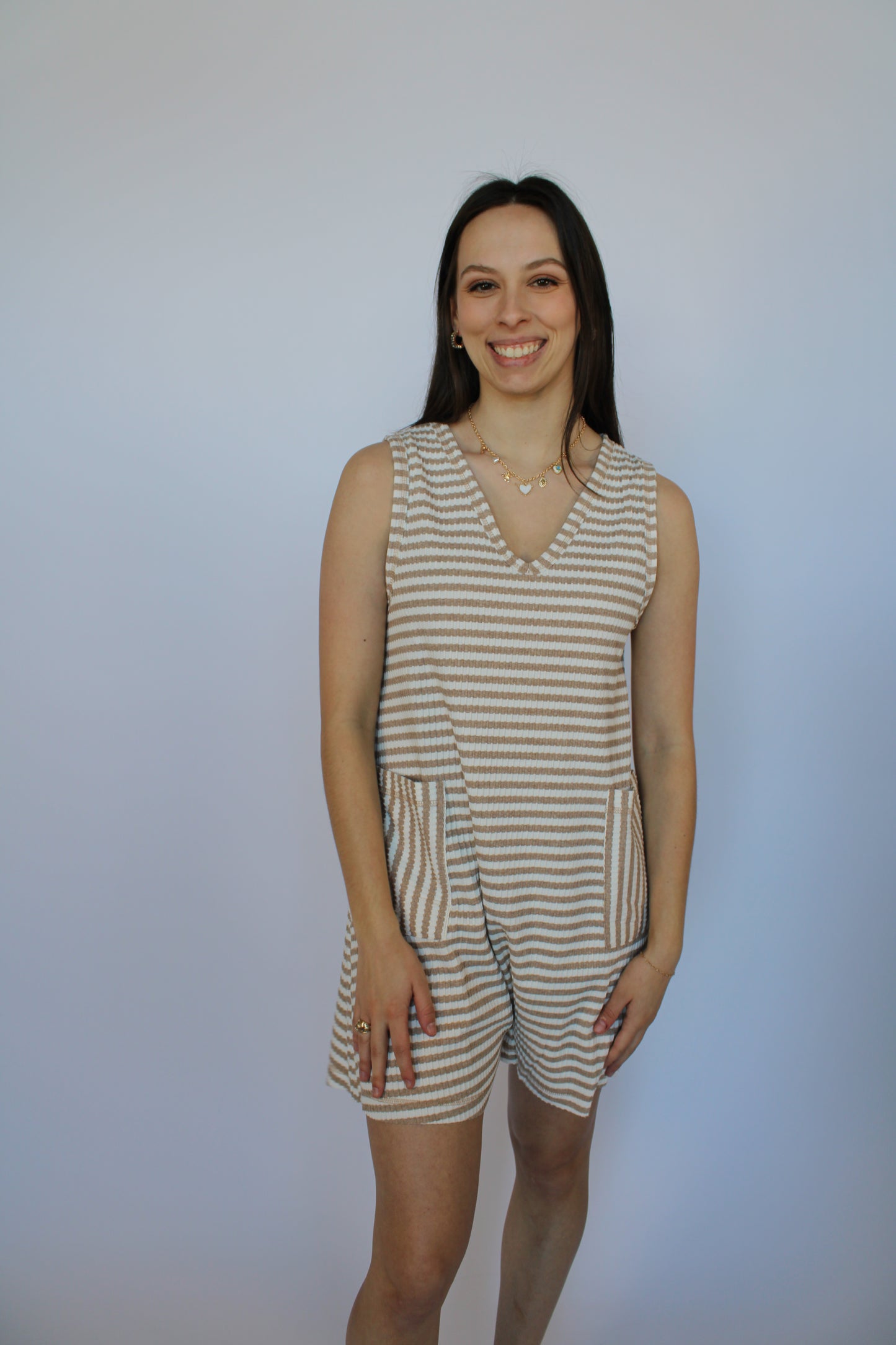 Payton Ribbed Sleevless Romper
