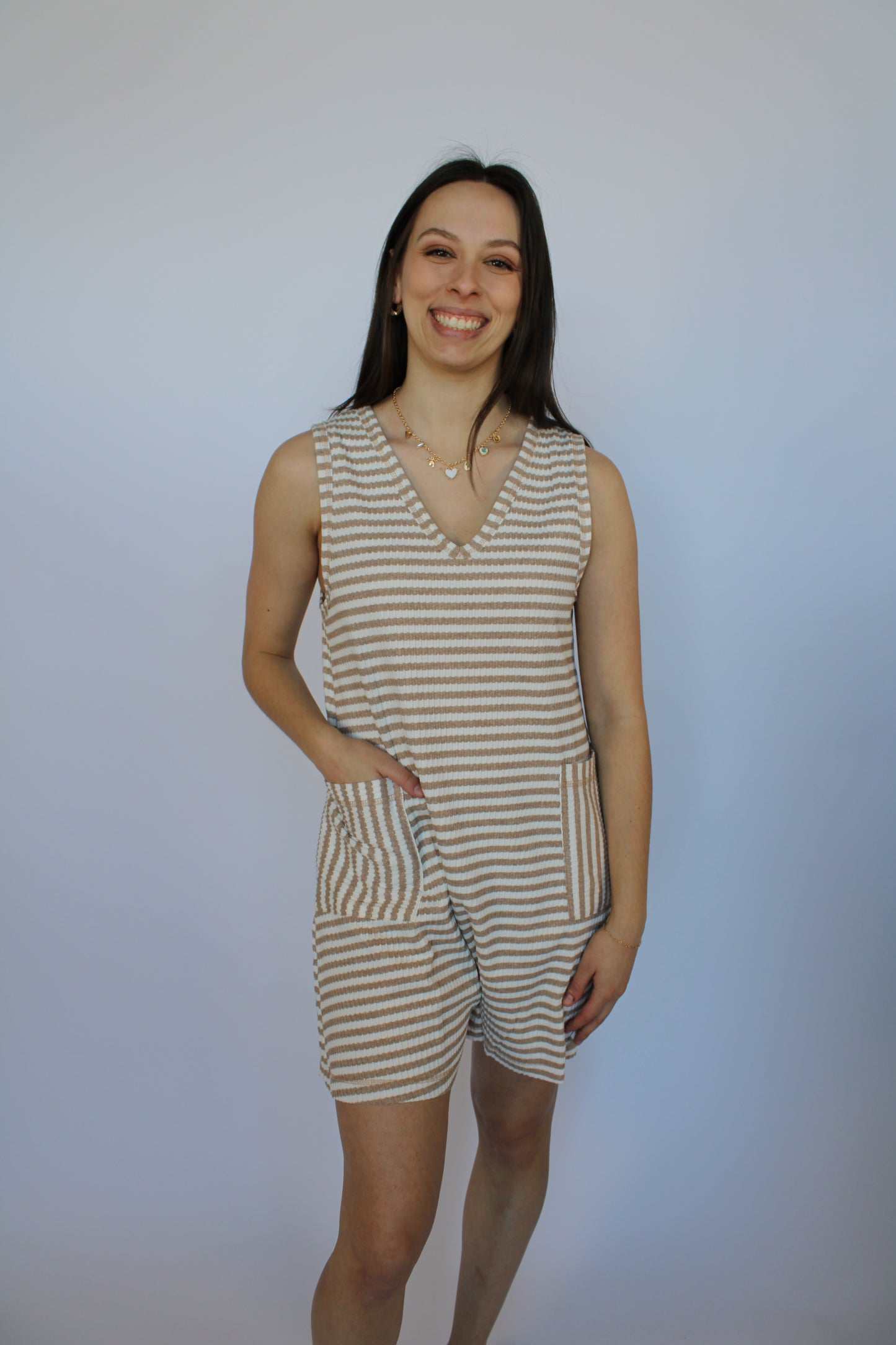 Payton Ribbed Sleevless Romper