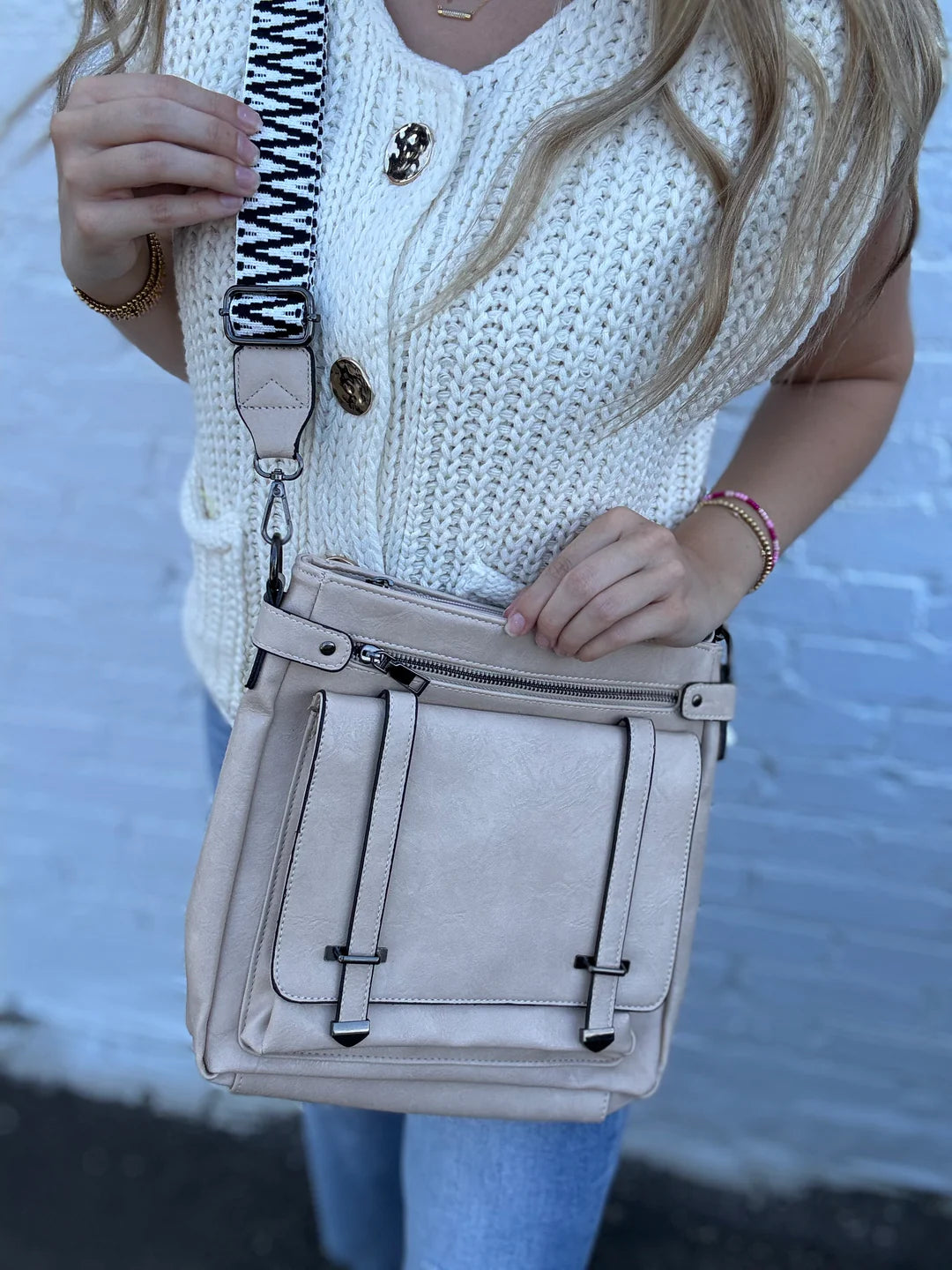 Cameron Crossbody- Cream