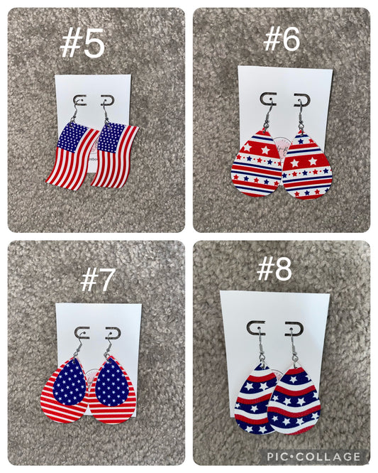 4th of July Earrings