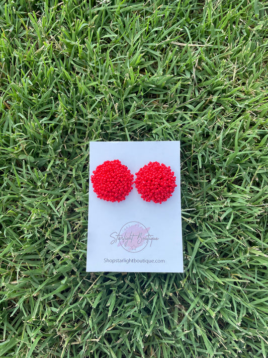 Red Bead Studs