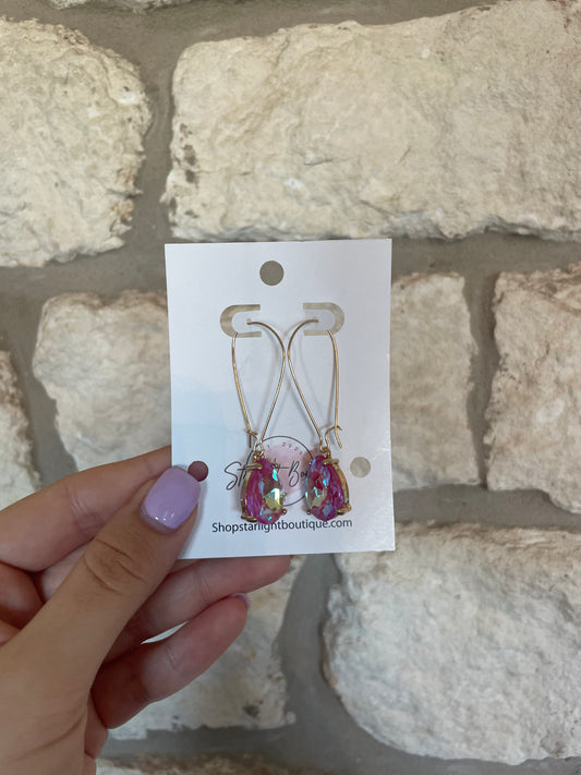 Pink Drop Earrings